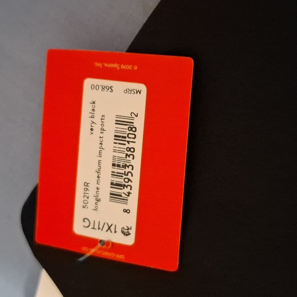 Spanx Black Sports Bra 1x - Picture 2 of 2